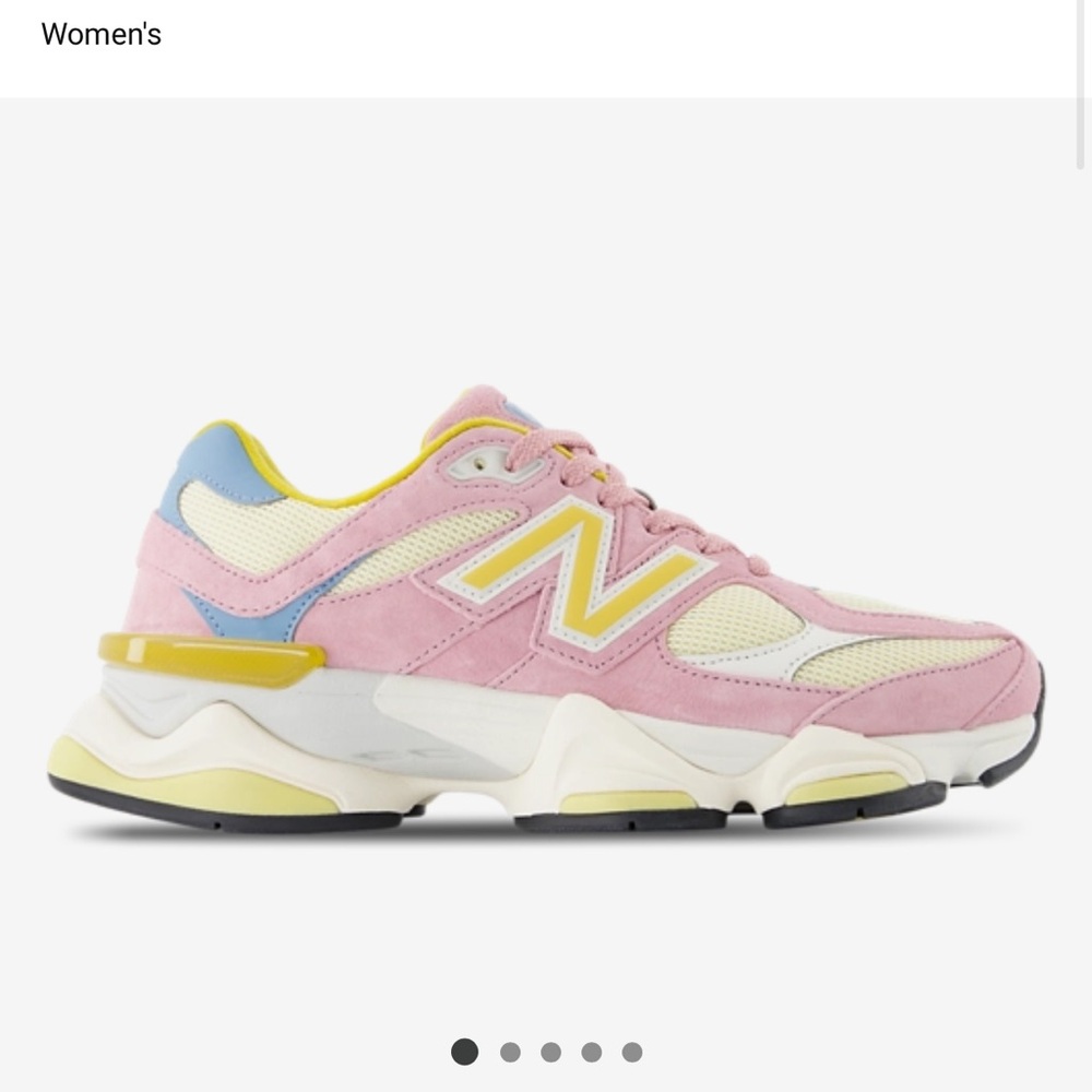 New Balance Women's Pastel Pink and Yellow Sneakers